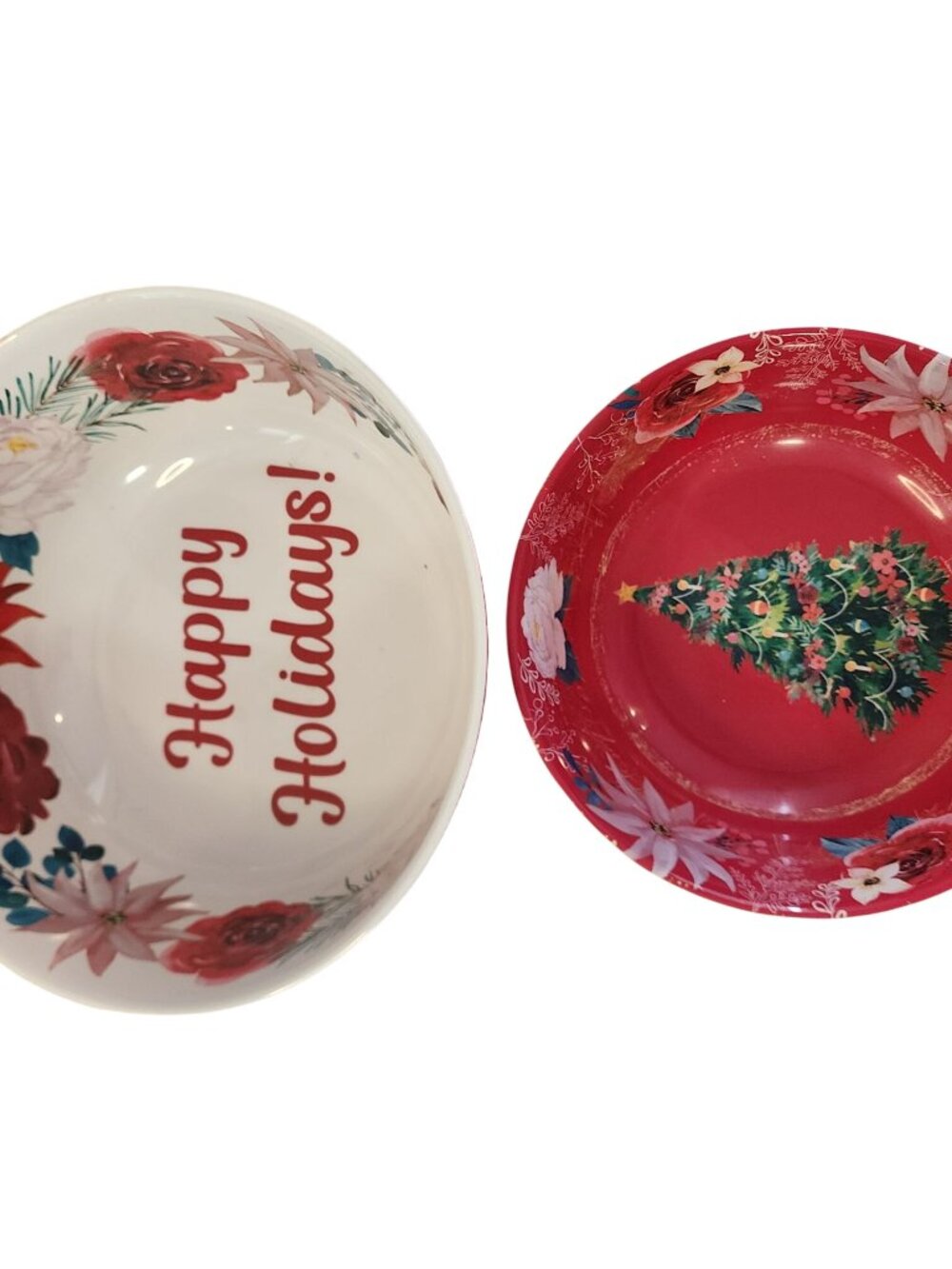 Pioneer Woman Wishful Winter Solid Colors 2-Piece Melamine Bowl Set AS IS